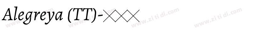 Alegreya (TT)字体转换